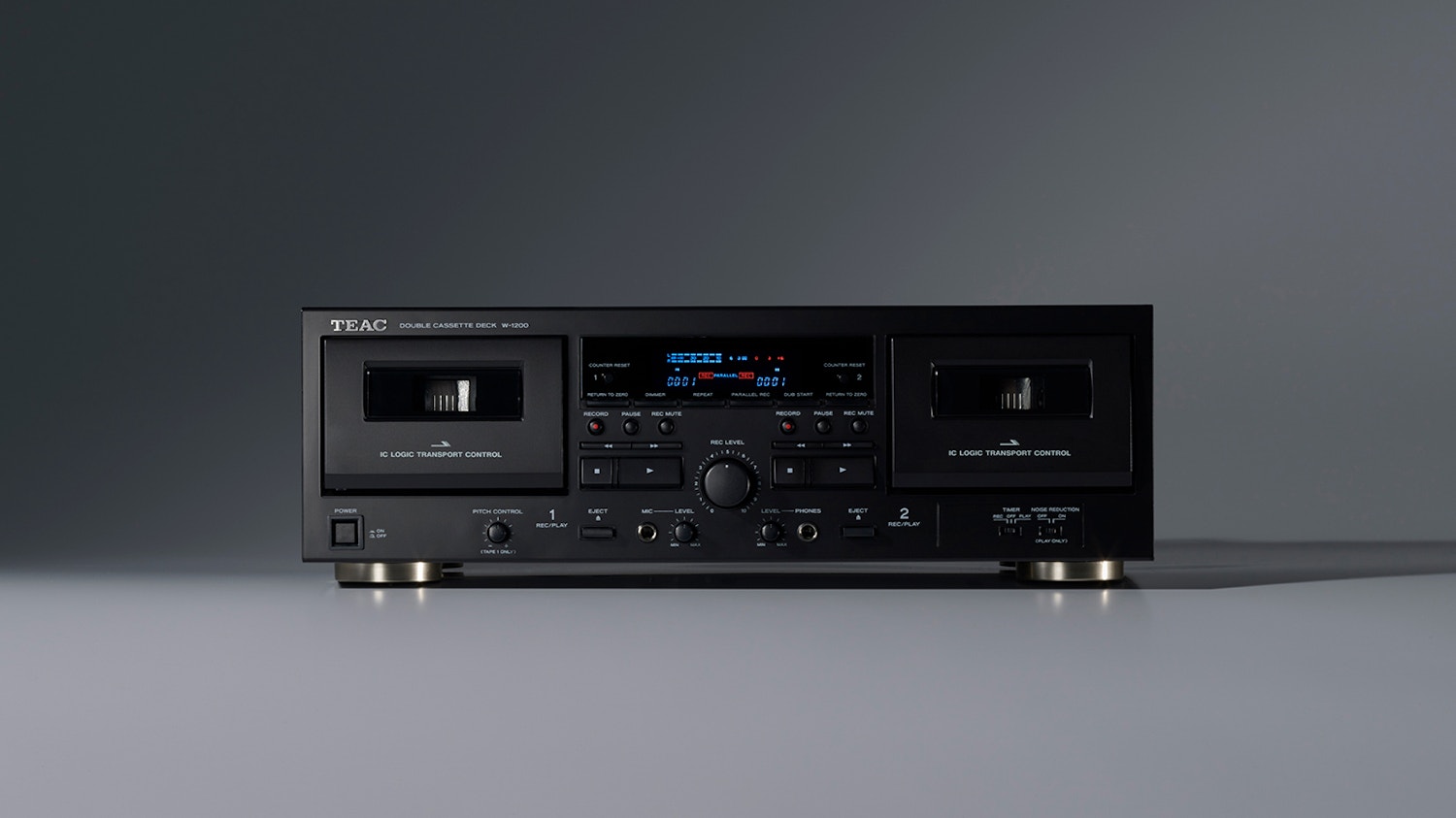 Teac W 1200 Cassette tape deck player on grey table