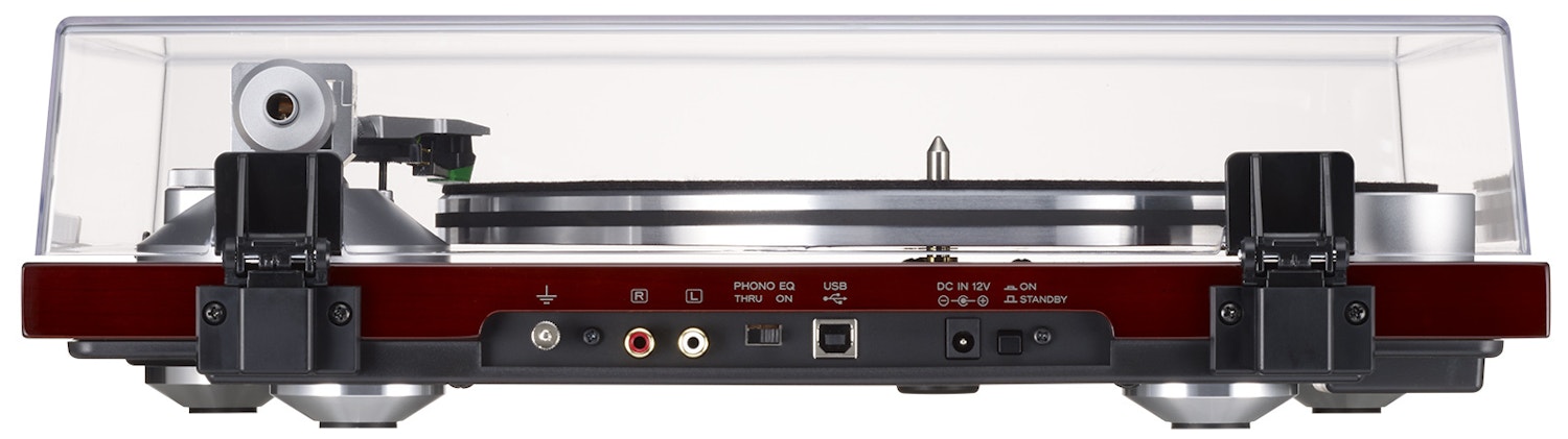 Tn 3b turntable cherry rear view of turntable