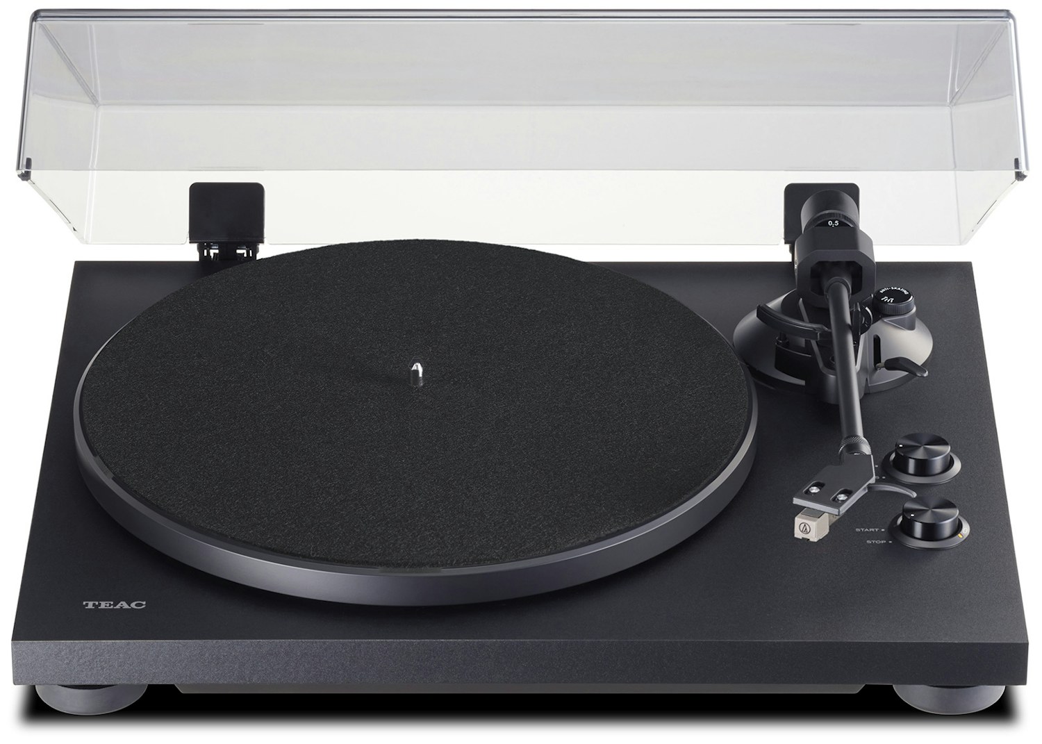 Tn 280bt a3 turntable black front view